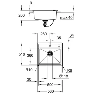 Chậu rửa chén Grohe 31651AP0