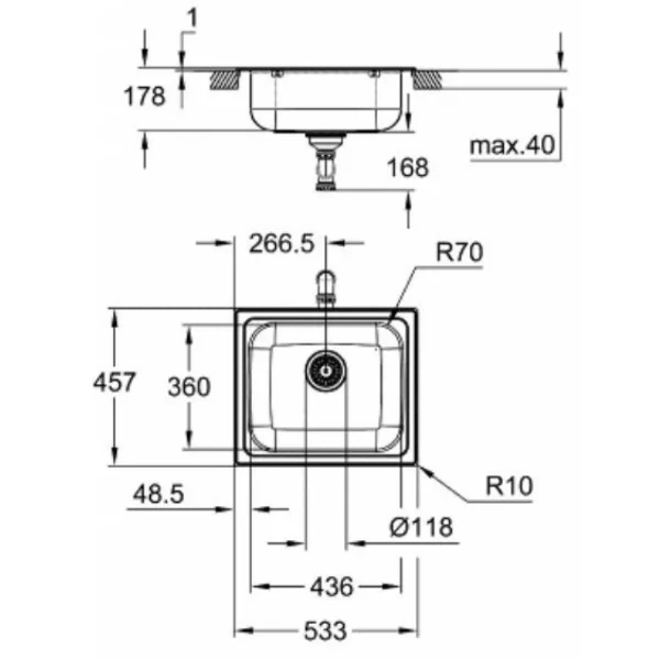 Chậu rửa chén Grohe 31719SD0