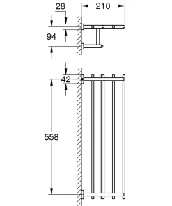 Kệ để khăn Grohe 40512001 - 5 Kệ để khăn Grohe 40512001