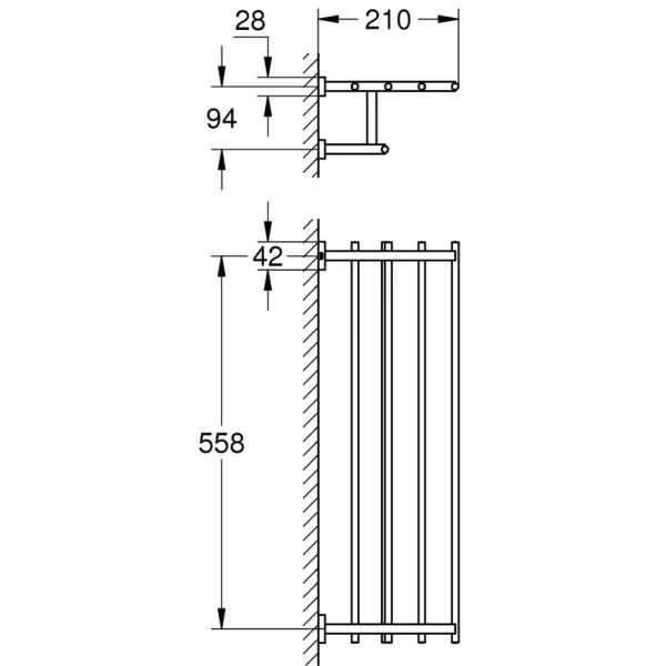 Kệ để khăn Grohe 40512001