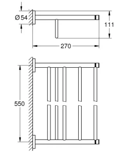 Kệ để khăn Grohe 40800001 - 6 Kệ để khăn Grohe 40800001