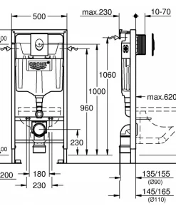 Két nước Grohe 38722001 - 5 Két nước Grohe 38722001