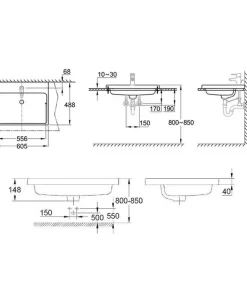 Chậu rửa mặt Lavabo Grohe 39311000 - 6 Chậu rửa mặt Lavabo Grohe 39311000