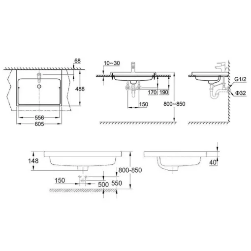 Chậu rửa mặt Lavabo Grohe 39311000