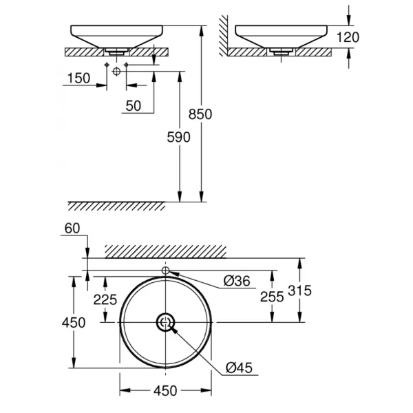 Chậu lavabo Grohe 3995500H