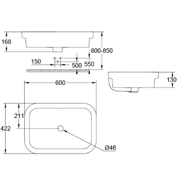 Chậu rửa mặt lavabo 39124001