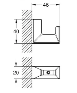 Móc treo áo Grohe 40782000 - 6 Móc treo áo Grohe 40782000