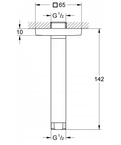 Thanh treo sen Grohe 27485000 - 8 Thanh treo sen Grohe 27485000