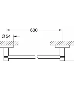 Thanh treo khăn Grohe 40366001 - 6 Thanh treo khăn Grohe 40366001