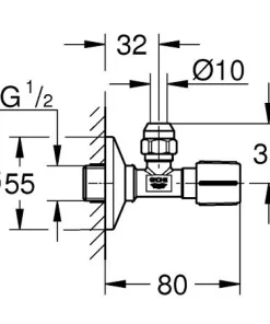 Van khóa góc Grohe 22037000 - 6 Van khóa góc Grohe 22037000