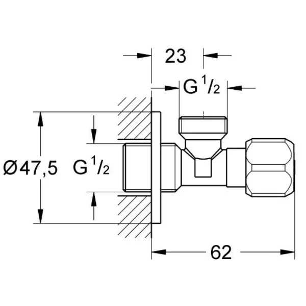 Van khóa nước Grohe 2201600M