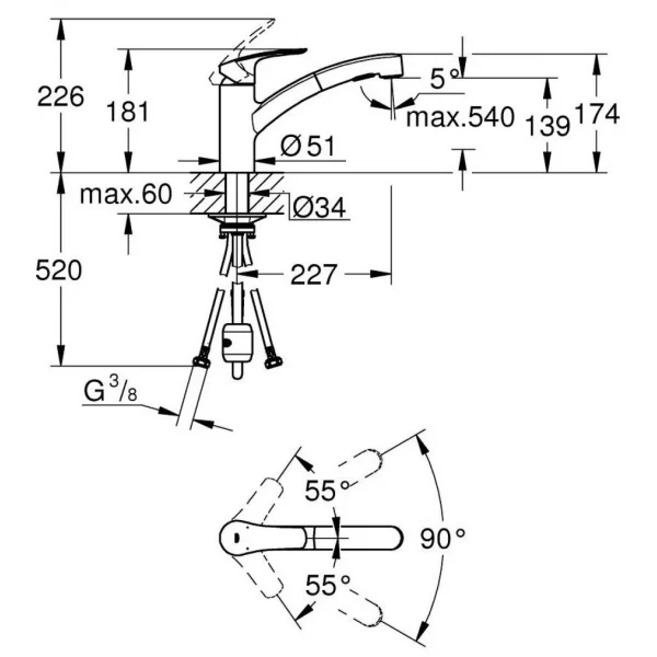 Vòi rửa chén Grohe 30305001