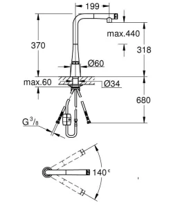 Vòi chậu rửa bát Grohe 31593002