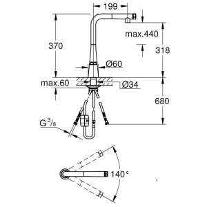 Vòi chậu rửa bát Grohe 31593002