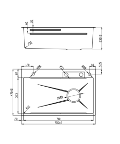 Chậu rửa chén Maadela MDS 7547U Lechfall