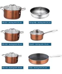 Bộ nồi Spelier JUPITER - 6 Bộ nồi Spelier JUPITER