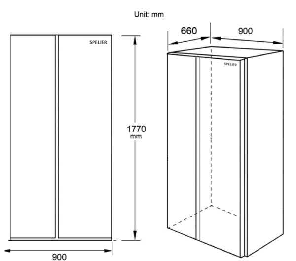 Tủ lạnh Spelier SP 570 IT SS - 2