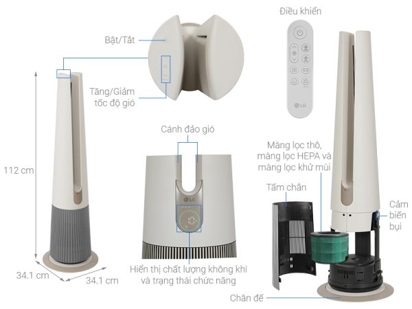 Máy lọc không khí LG FS15GPBK0.ABAE - 3