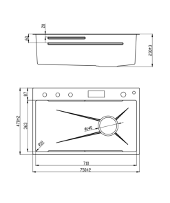 Chậu rửa chén Maadela MDS 7547DRF Lechfall