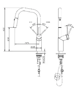 Vòi rửa bát Paul Schmitt PA321KB - 7 Vòi rửa bát Paul Schmitt PA321KB
