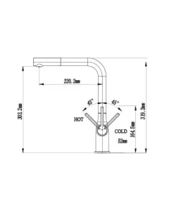 Vòi rửa bát Paul Schmitt PA328KCBQ - 5 Vòi rửa bát Paul Schmitt PA328KCBQ
