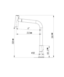 Vòi rửa bát Paul Schmitt PA330K - 6 Vòi rửa bát Paul Schmitt PA330K