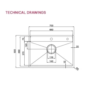 Chậu rửa bát Paul Schmitt PA7050 TDA