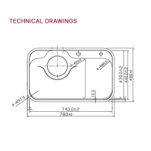 Chậu rửa bát Paul Schmitt PAM7848 TE