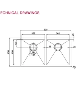 Chậu rửa bát Paul Schmitt PA8045 U