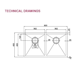 Chậu rửa bát Paul Schmitt PA8045 U