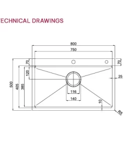 Chậu rửa bát Paul Schmitt PA8050 TD