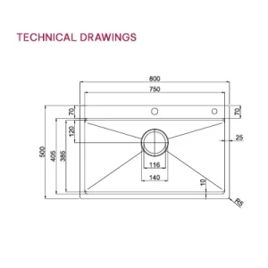 Chậu rửa bát Paul Schmitt PA8050 TD