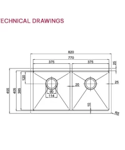 Chậu rửa bát Paul Schmitt PA82455 UD