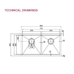 Chậu rửa bát Paul Schmitt PA82455 UD