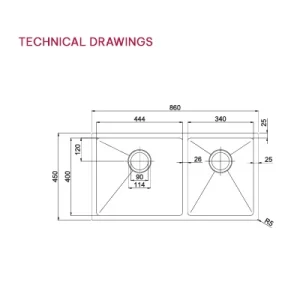 Chậu rửa bát Paul Schmitt PA8645 UL