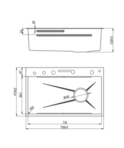 Chậu rửa chén Maadela MDS 7547DFF Lechfall - 8 Chậu rửa chén Maadela MDS 7547DFF Lechfall