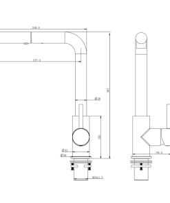 Vòi rửa chén Maadela MDF 104B Elbe