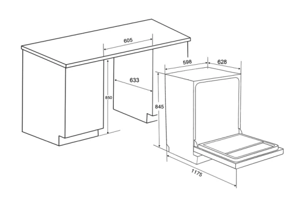 Máy rửa bát Spelier SP 15 DW-B/HA