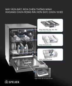 Máy rửa bát Spelier SP 16DWKT/G - 24 Máy rửa bát Spelier SP 16DWKT/G
