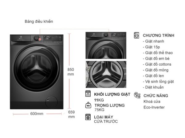 Máy giặt Electrolux EWF1143R7SC