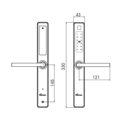 Khóa thông minh Demax SL-C102 AG tiêu chuẩn Đức - 3