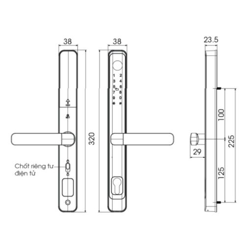 Khóa thông minh Demax SL-C103 SB tiêu chuẩn Đức - 3