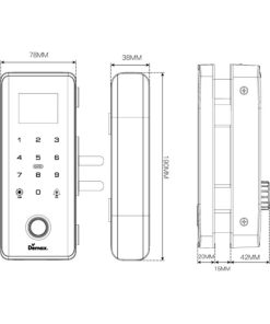 Khóa cửa kính Demax SL800 G BLACK tiêu chuẩn Đức - 29