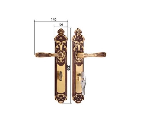 Khóa cửa chính DEMAX CLK206 Brass tiêu chuẩn Đức - 3