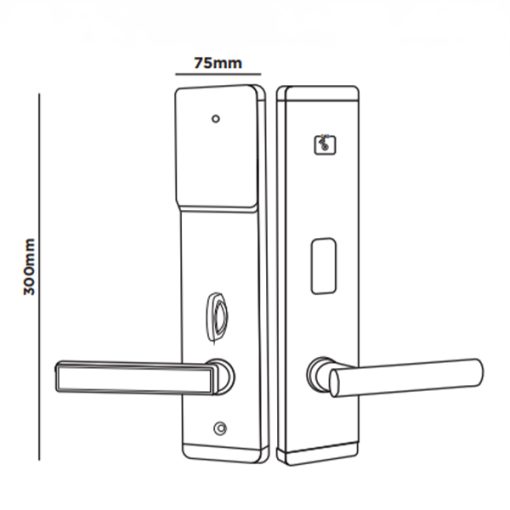 Khóa điện tử Hubert HB KSCG82 SILVER