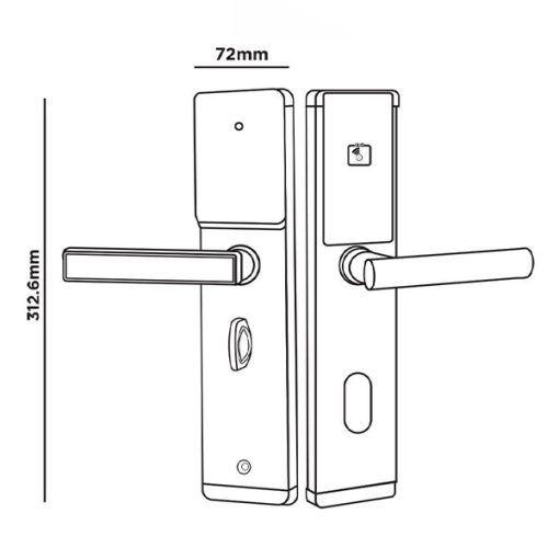 Khóa điện tử Hubert HB KSCG77 COPPER