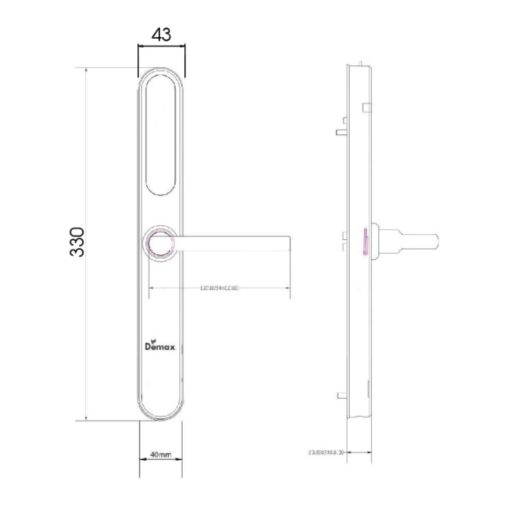 Khoá khách sạn DEMAX HSL330 SS tiêu chuẩn Đức - 3