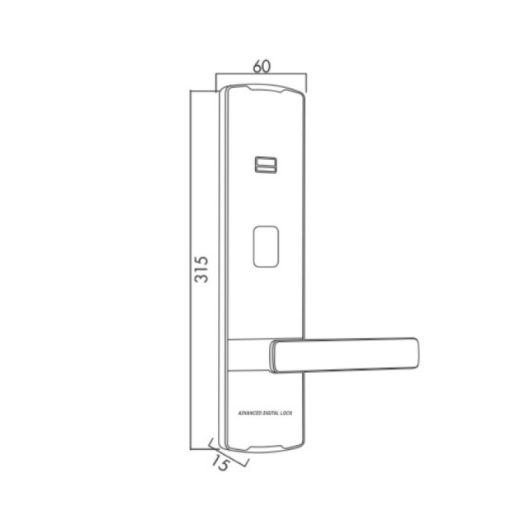 Khóa khách sạn Kassler KL 363 SILVER