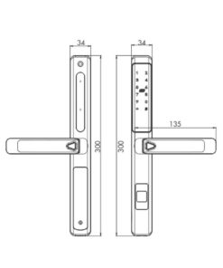 Khóa cửa nhôm Kassler KL599 LX CHAMPAGNE - 6 Khóa cửa nhôm Kassler KL599 LX CHAMPAGNE
