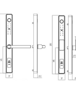 Khóa cửa nhôm Kassler KL 599IB APP TTLOCK